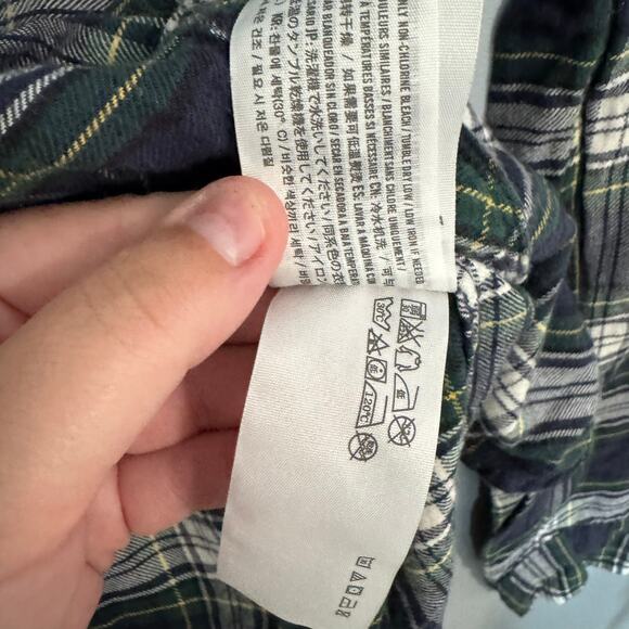 Abercrombie & Fitch Traditional Blue Plaid Button Down Shirt Women's Size Small - Picture 7 of 7